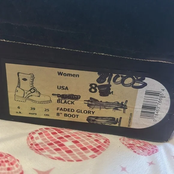 Harley Davison, black leather tie boots - Picture 10 of 10